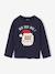 Christmas long-sleeved T-shirt for boys navy blue 
