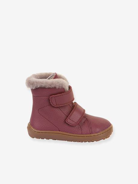 BAREFOOT FURRY FRODDO children's barefoot boots bordeaux red+night blue 