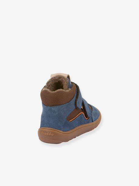 Barefoot TEX WOOL FRODDO children's boots blue+slate grey 