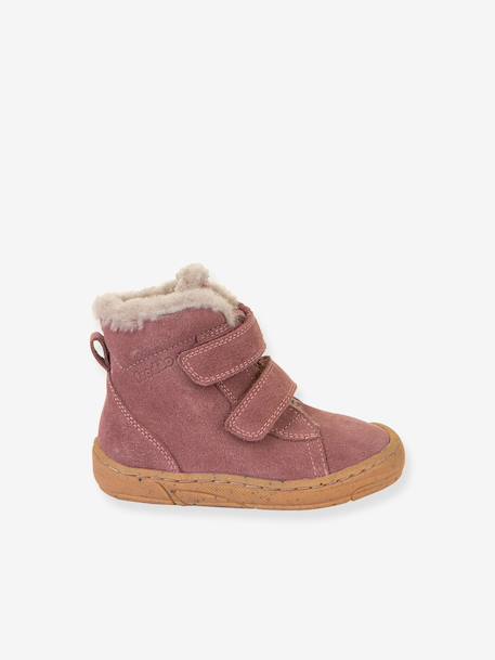 Girls' MINNI SUEDE FRODDO boots fuchsia+old rose+petrol blue 