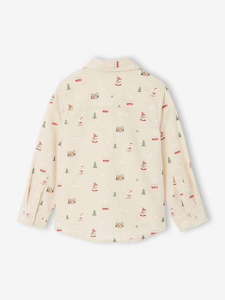 Flannel shirt for boys ecru 