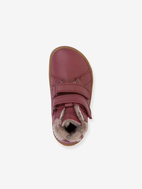 Barefoot boots for children BAREFOOT WINTER FURRY FRODDO bordeaux red+night blue 