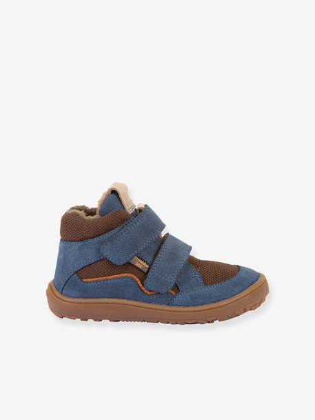 Barefoot TEX WOOL FRODDO children's boots blue+slate grey 