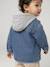 Hooded Denim Shirt for Babies stone 