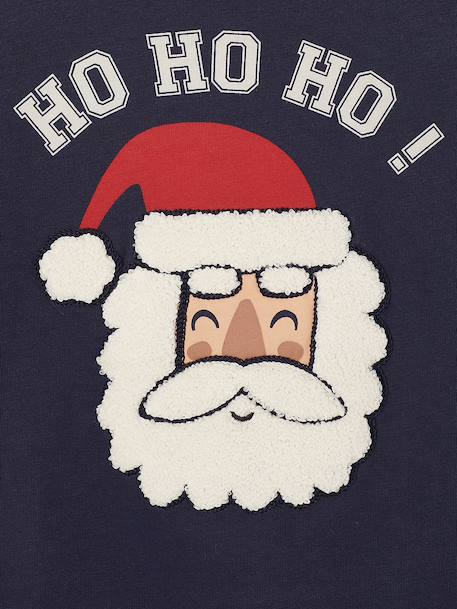 Christmas long-sleeved T-shirt for boys navy blue 
