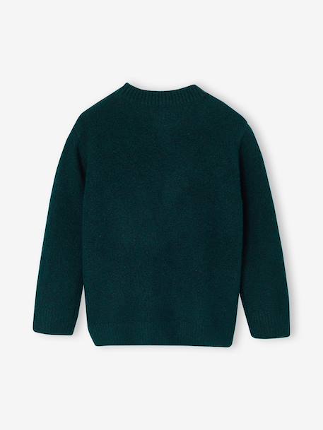 Jacquard jumper with long sleeves for boys dark green 