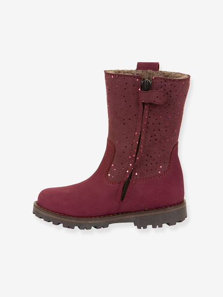 Girls' MAXINE TEX FRODDO boots blush+bordeaux red 