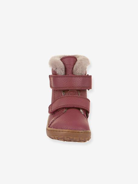 BAREFOOT FURRY FRODDO children's barefoot boots bordeaux red+night blue 