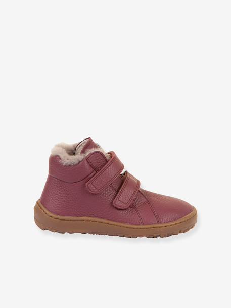 Barefoot boots for children BAREFOOT WINTER FURRY FRODDO bordeaux red+night blue 
