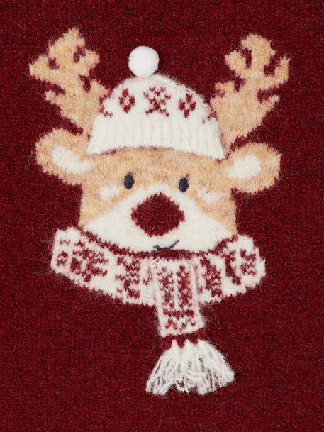 Knitted jumper for baby boys red 