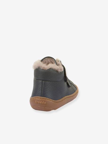 Barefoot boots for children BAREFOOT WINTER FURRY FRODDO bordeaux red+night blue 