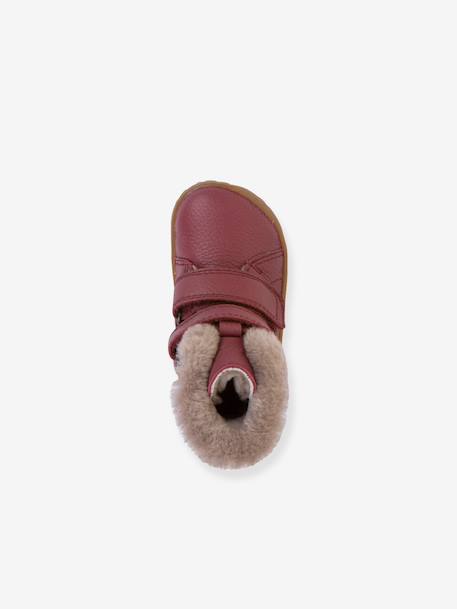 BAREFOOT FURRY FRODDO children's barefoot boots bordeaux red+night blue 