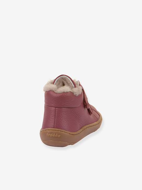 Barefoot boots for children BAREFOOT WINTER FURRY FRODDO bordeaux red+night blue 