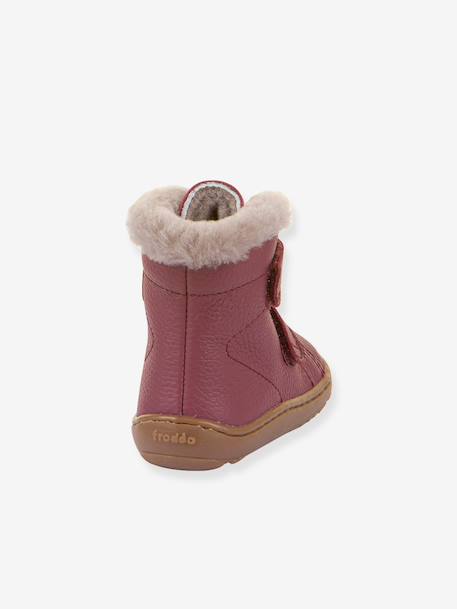 BAREFOOT FURRY FRODDO children's barefoot boots bordeaux red+night blue 