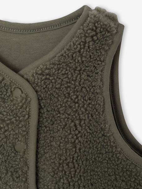 Sherpa baby gilet green 