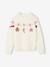 Christmas knitwear with long sleeves for girls ecru 