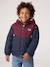 Hooded jacket for boys bordeaux red 