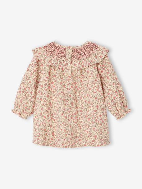 Long-sleeved dress for baby girls ecru 