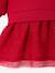 Two-fabric dress for baby girls red 
