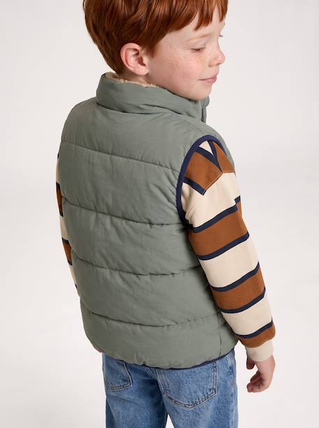 Reversible puffer gilet for boys lichen 