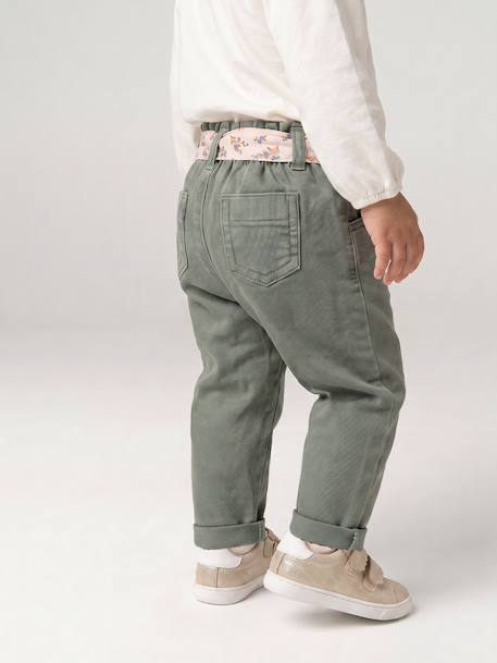 Paperbag trousers for baby girls 6729 