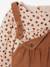 Blouse & Corduroy Dungarees Combo for Baby Girls Dark Blue+hazel 