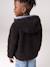Reversible hooded jacket for boys fir green+grey blue 