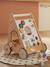 Wooden Walker with Brakes - Wood FSC® Certified caramel+rose+WHITE MEDIUM SOLID WITH DESIGN+wood 