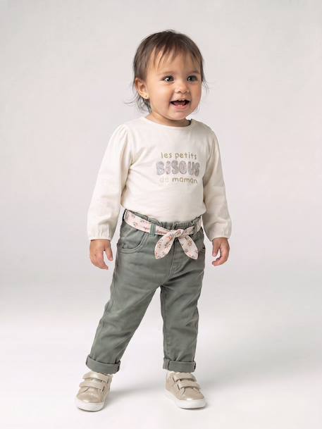 Paperbag trousers for baby girls 6729 