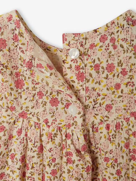 Long-sleeved blouse for baby girls ecru 