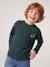 Long-sleeved T-shirt for boys fir green+ocean blue+ochre 