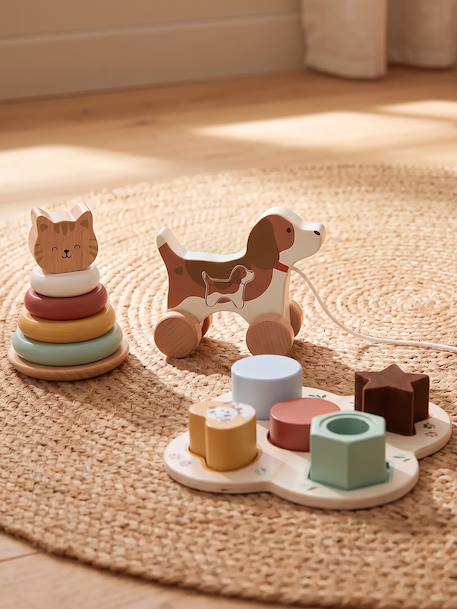 FSC100® wooden early learning toy gift set caramel 