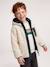 Reversible hooded jacket for boys fir green+grey blue 