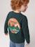 Long-sleeved T-shirt for boys fir green+ocean blue+ochre 