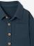 Long-sleeved overshirt for baby boys peacock blue 