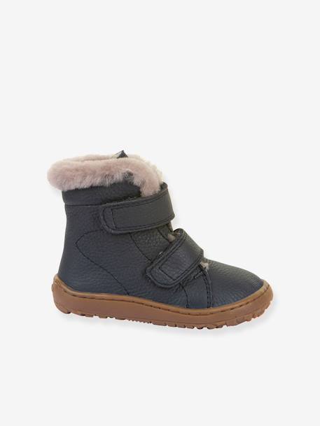BAREFOOT FURRY FRODDO children's barefoot boots bordeaux red+night blue 