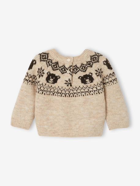 Knitwear jumper for baby boys marl beige 