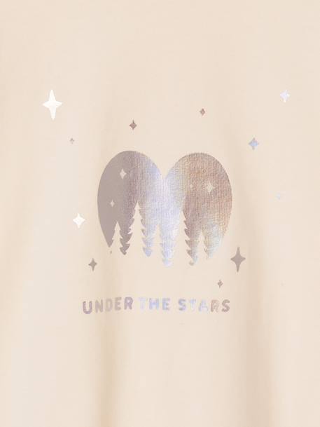 Long-sleeved T-shirt for girls ecru 