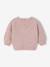 Jacquard knit jumper for baby girls marl beige+parma 