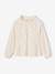 Long blouse top for girls ecru 