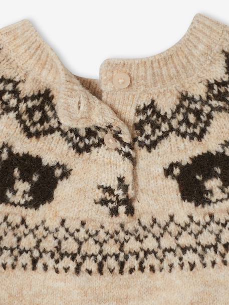 Knitwear jumper for baby boys marl beige 