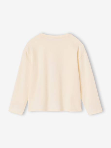 Long-sleeved T-shirt for girls ecru 