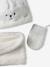 3-piece baby hat, snood and mittens set for baby boys ecru 