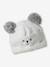 3-piece baby hat, snood and mittens set for baby boys ecru 