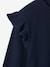 Dual Fabric Christmas Special Dress with Tulle Skirt for Girls ecru+navy blue 