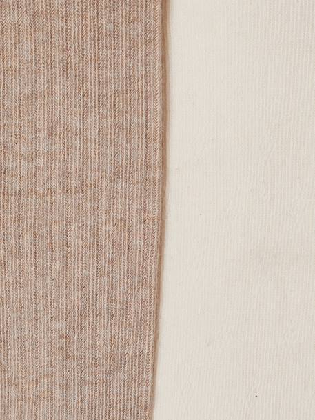 Pack of 2 tights for baby girls ecru 