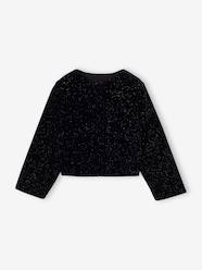 Velvet-look kimono jacket for girls