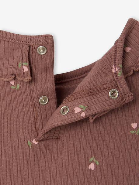 T-shirt and shorts set for baby girls chocolate 