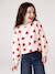 Round-neck sweatshirt for girls ecru+ivory+pale pink+taupe 