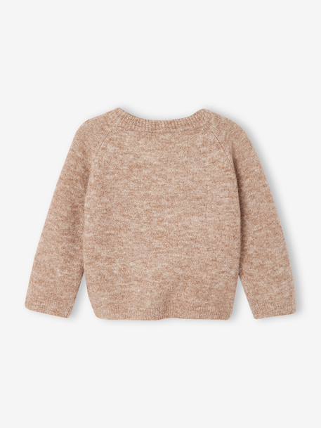 Christmas knit jumper for baby boys marl beige 